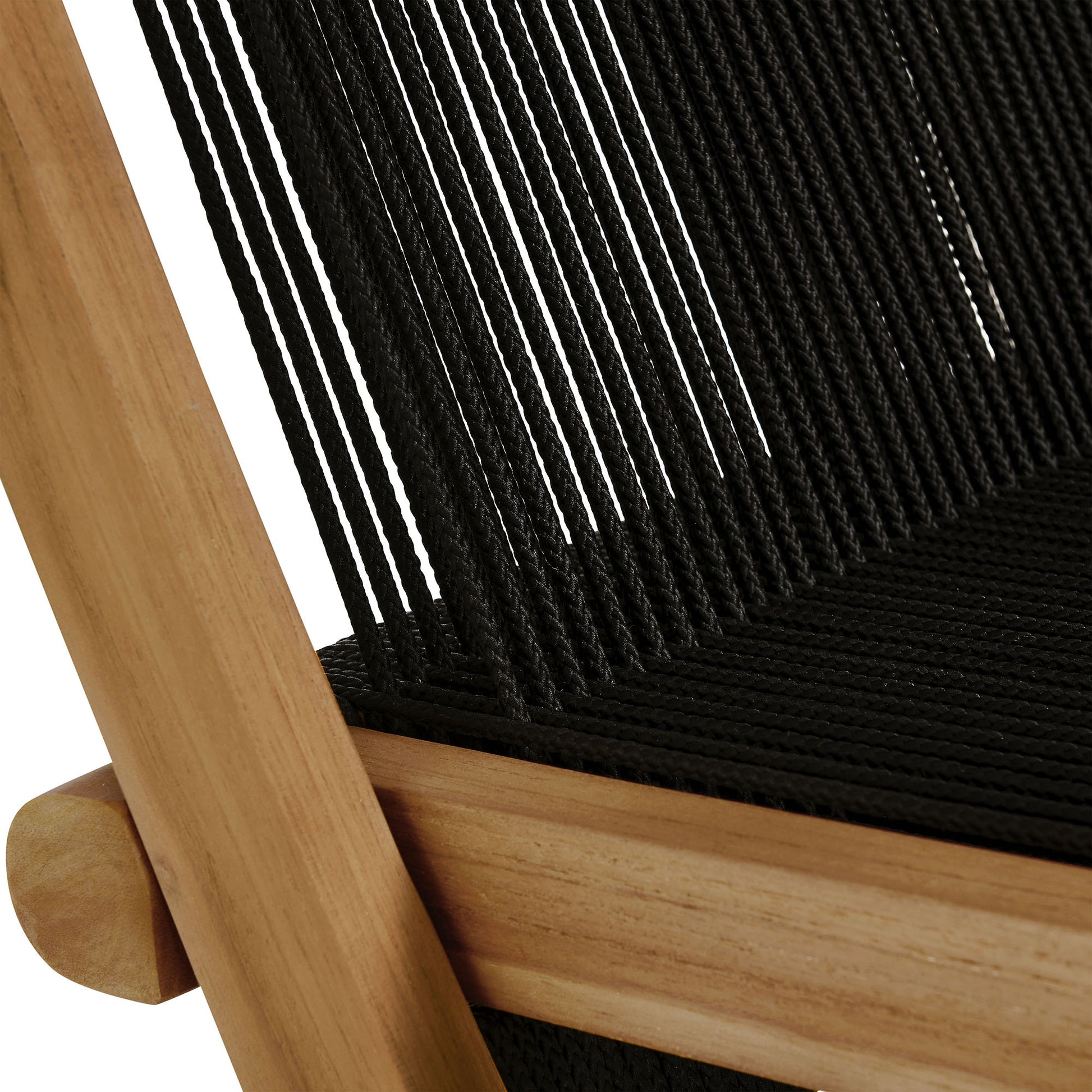 Vienna Outdoor Patio Teak and Rope Folding Chairs Set of 4 by Modway | Outdoor Chairs | Modishstore - 8