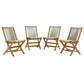 Vienna Outdoor Patio Teak and Rope Folding Chairs Set of 4 by Modway | Outdoor Chairs | Modishstore - 12