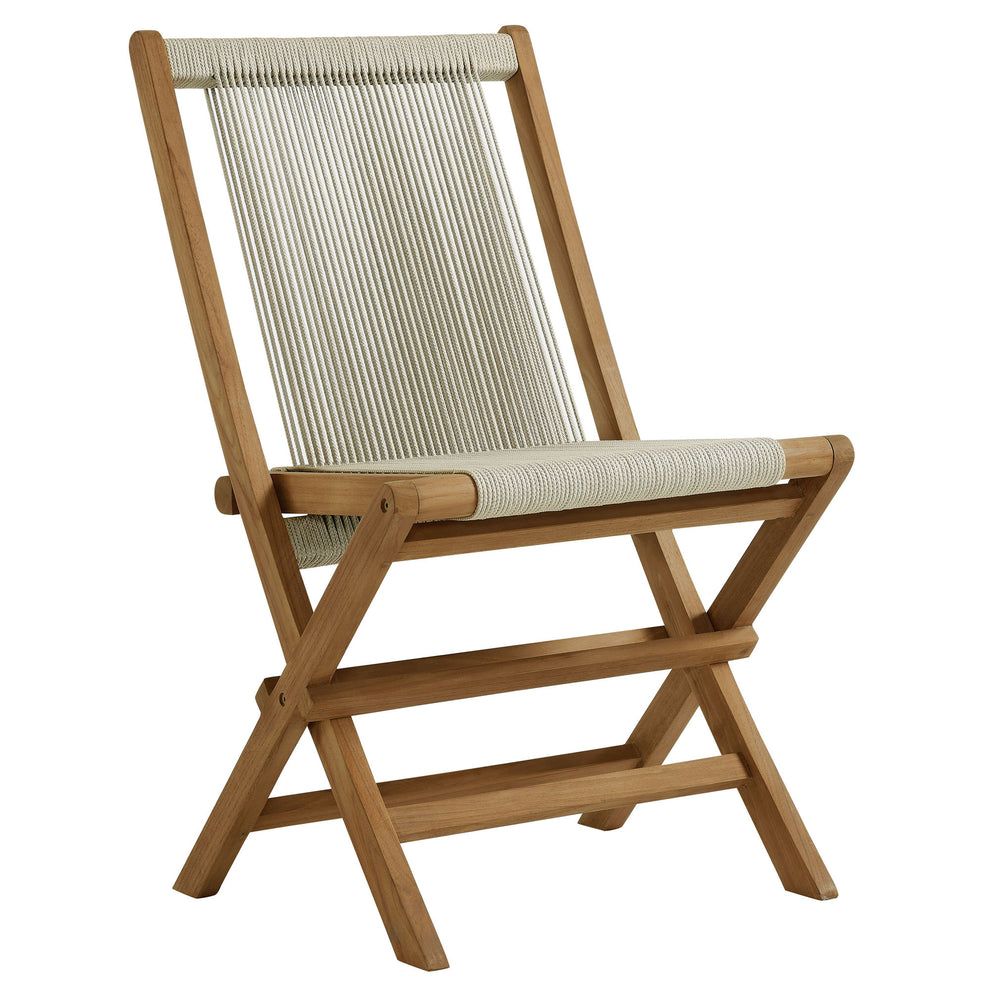 Vienna Outdoor Patio Teak and Rope Folding Chairs Set of 4 by Modway | Outdoor Chairs | Modishstore - 13