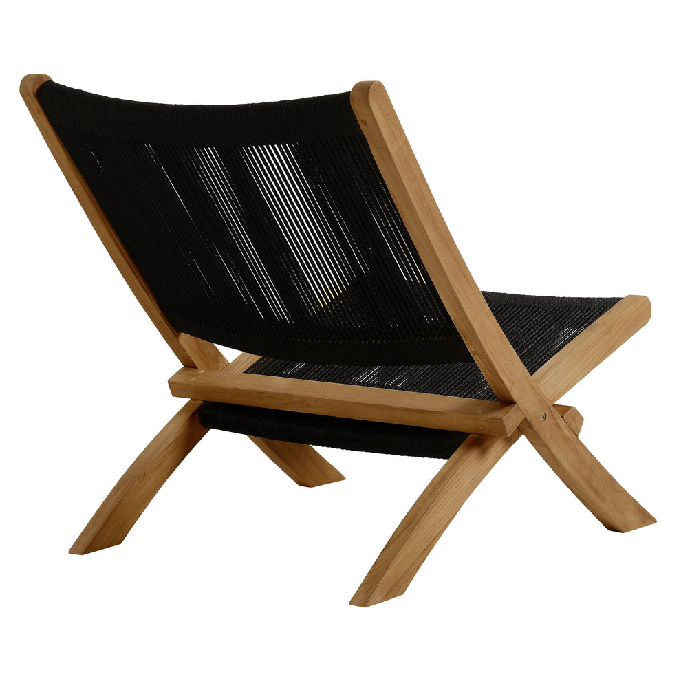 Vienna Outdoor Patio Teak and Rope Folding Accent Lounge Chair by Modway | Outdoor Chairs | Modishstore - 4