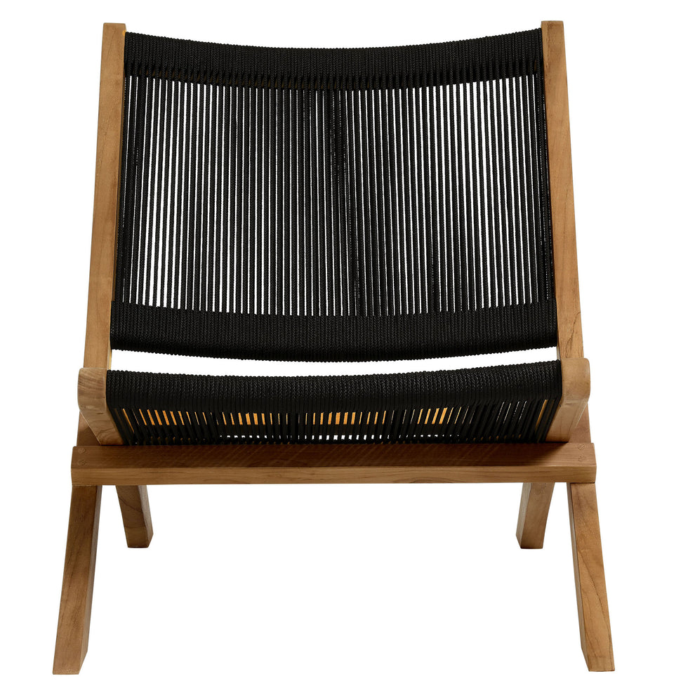 Vienna Outdoor Patio Teak and Rope Folding Accent Lounge Chair by Modway | Outdoor Chairs | Modishstore - 5