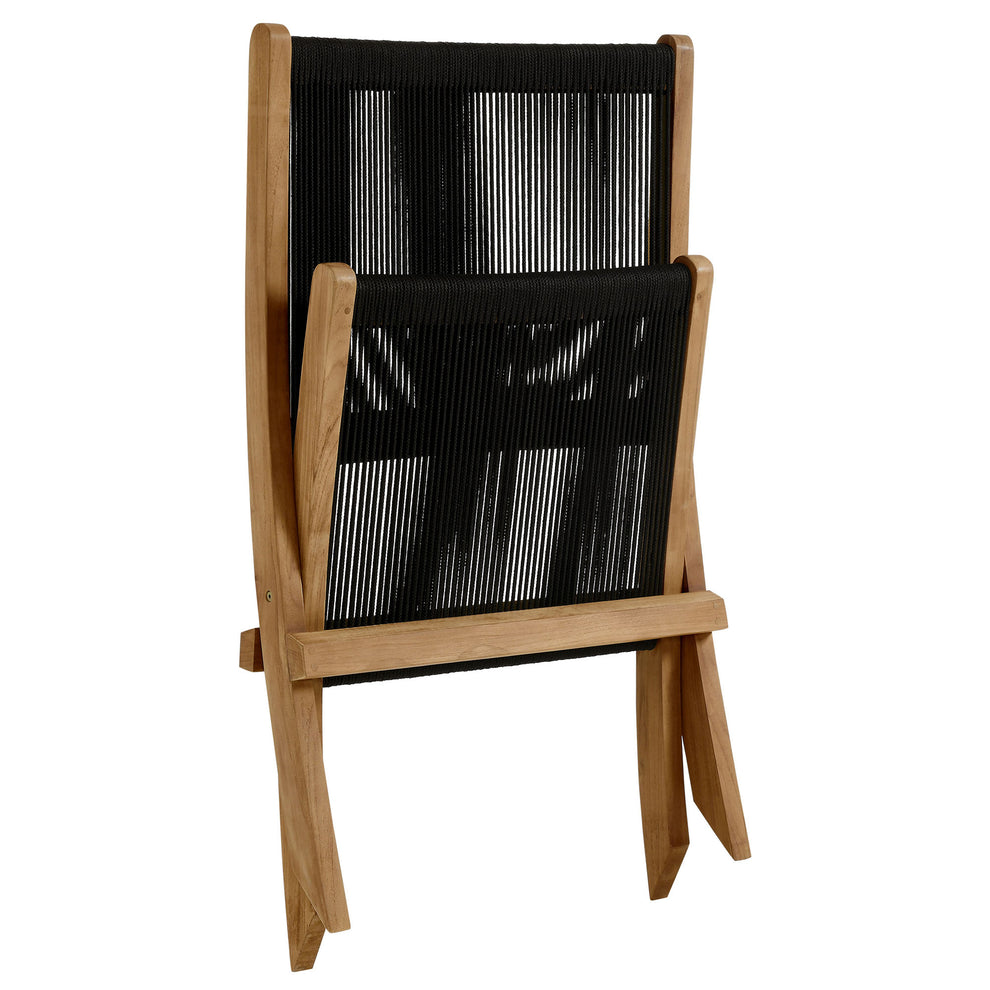 Vienna Outdoor Patio Teak and Rope Folding Accent Lounge Chair by Modway | Outdoor Chairs | Modishstore - 6