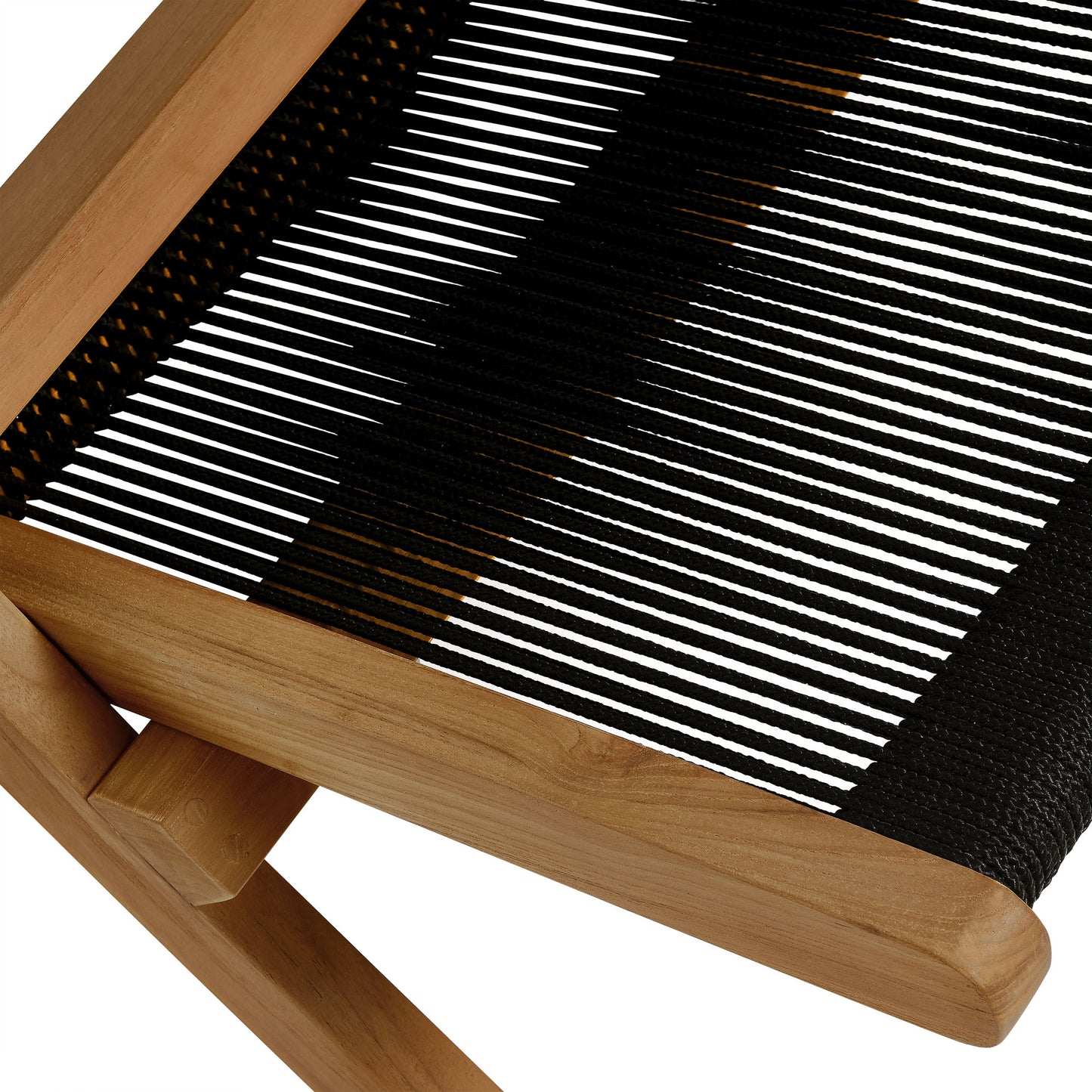 Vienna Outdoor Patio Teak and Rope Folding Accent Lounge Chair by Modway | Outdoor Chairs | Modishstore - 7