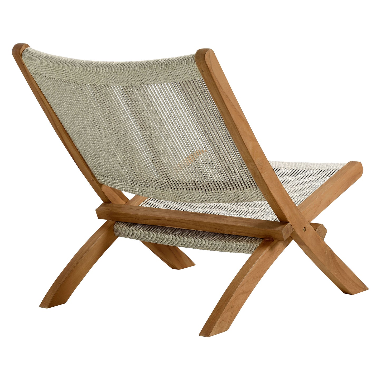 Vienna Outdoor Patio Teak and Rope Folding Accent Lounge Chair by Modway | Outdoor Chairs | Modishstore - 13