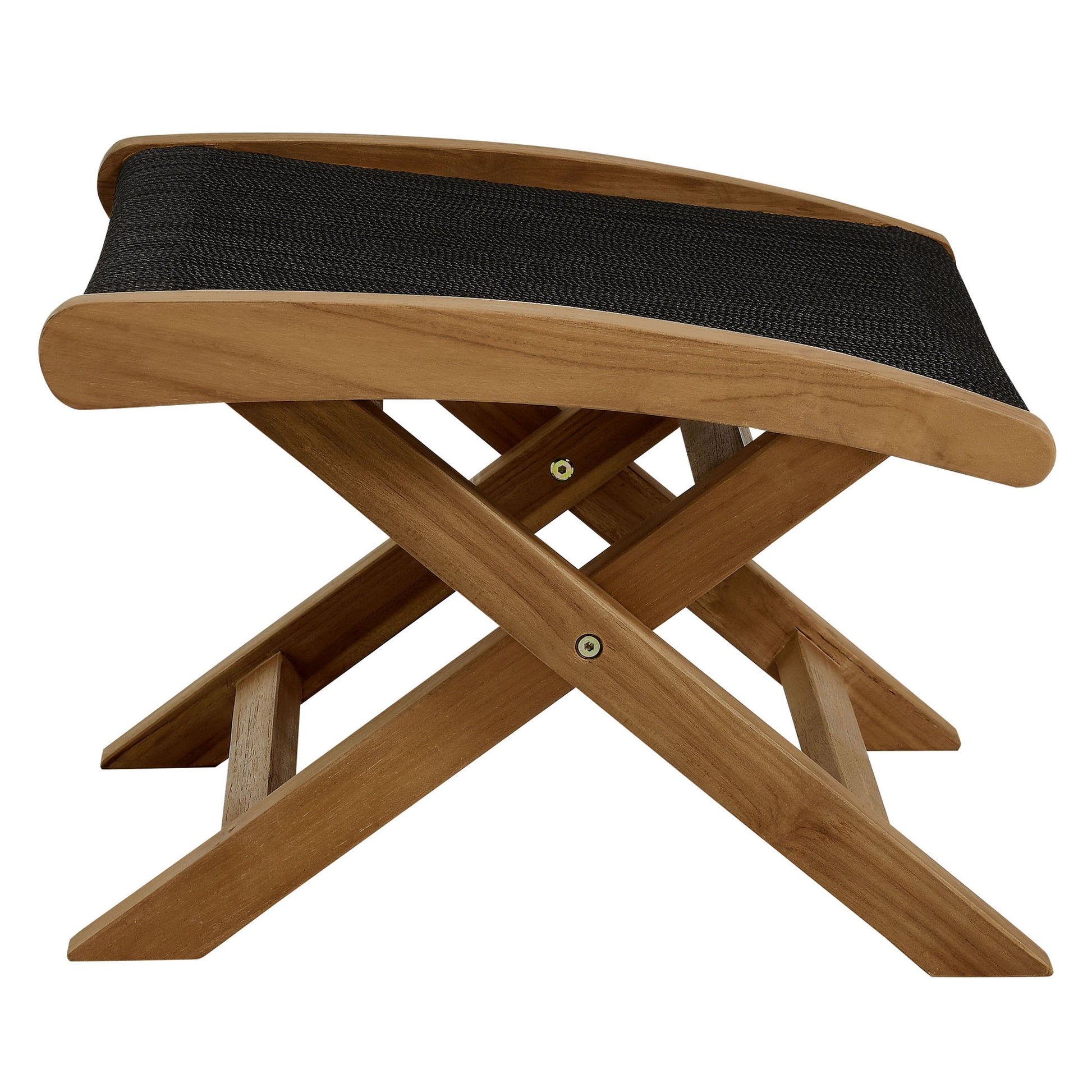 Vienna Outdoor Patio Teak and Rope Folding Ottoman by Modway | Outdoor Chairs | Modishstore - 3