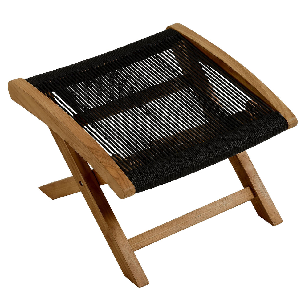 Vienna Outdoor Patio Teak and Rope Folding Ottoman by Modway | Outdoor Chairs | Modishstore - 5