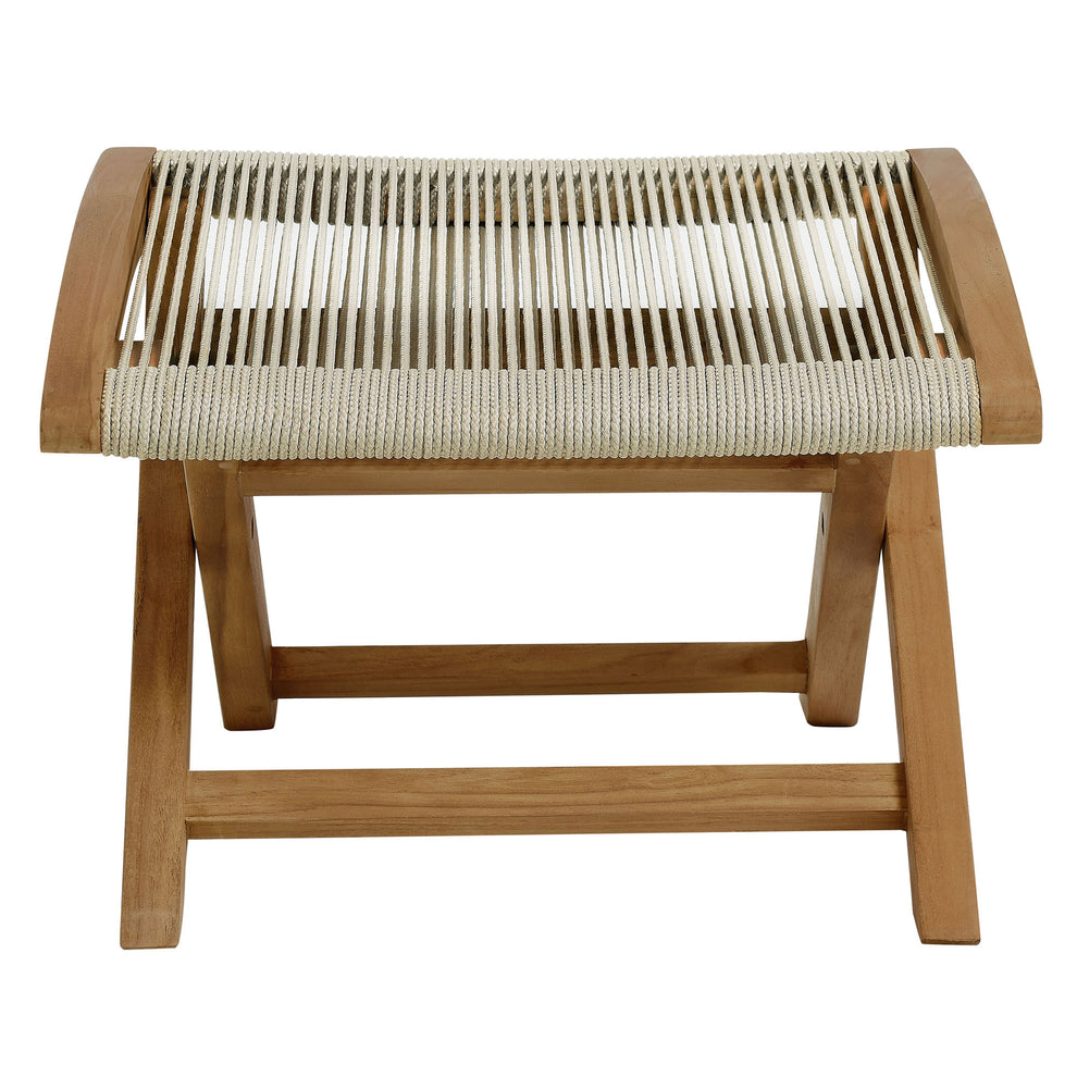 Vienna Outdoor Patio Teak and Rope Folding Ottoman by Modway | Outdoor Chairs | Modishstore - 12