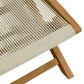 Vienna Outdoor Patio Teak and Rope Folding Ottoman by Modway | Outdoor Chairs | Modishstore - 14