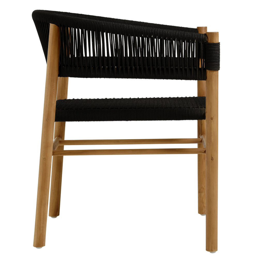Vienna Outdoor Patio Teak and Rope Curved-Back Dining Armchairs Set of 2 by Modway | Armchairs | Modishstore - 4
