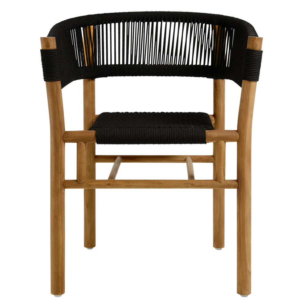 Vienna Outdoor Patio Teak and Rope Curved-Back Dining Armchairs Set of 2 by Modway | Armchairs | Modishstore - 6