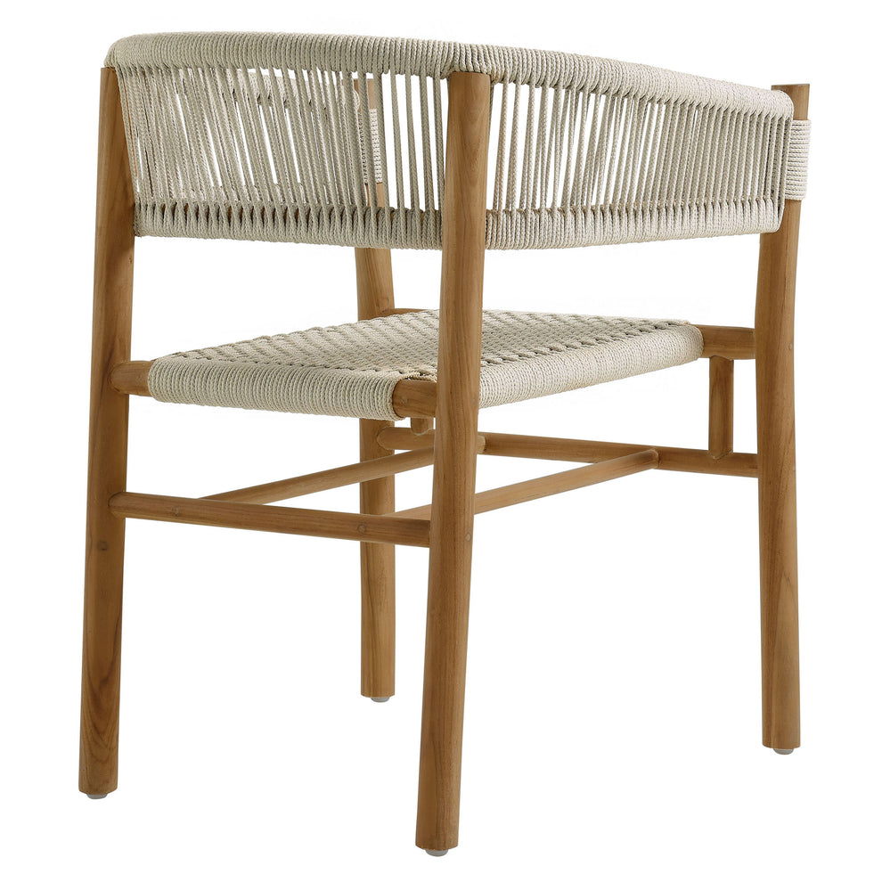 Vienna Outdoor Patio Teak and Rope Curved-Back Dining Armchairs Set of 2 by Modway | Armchairs | Modishstore - 15