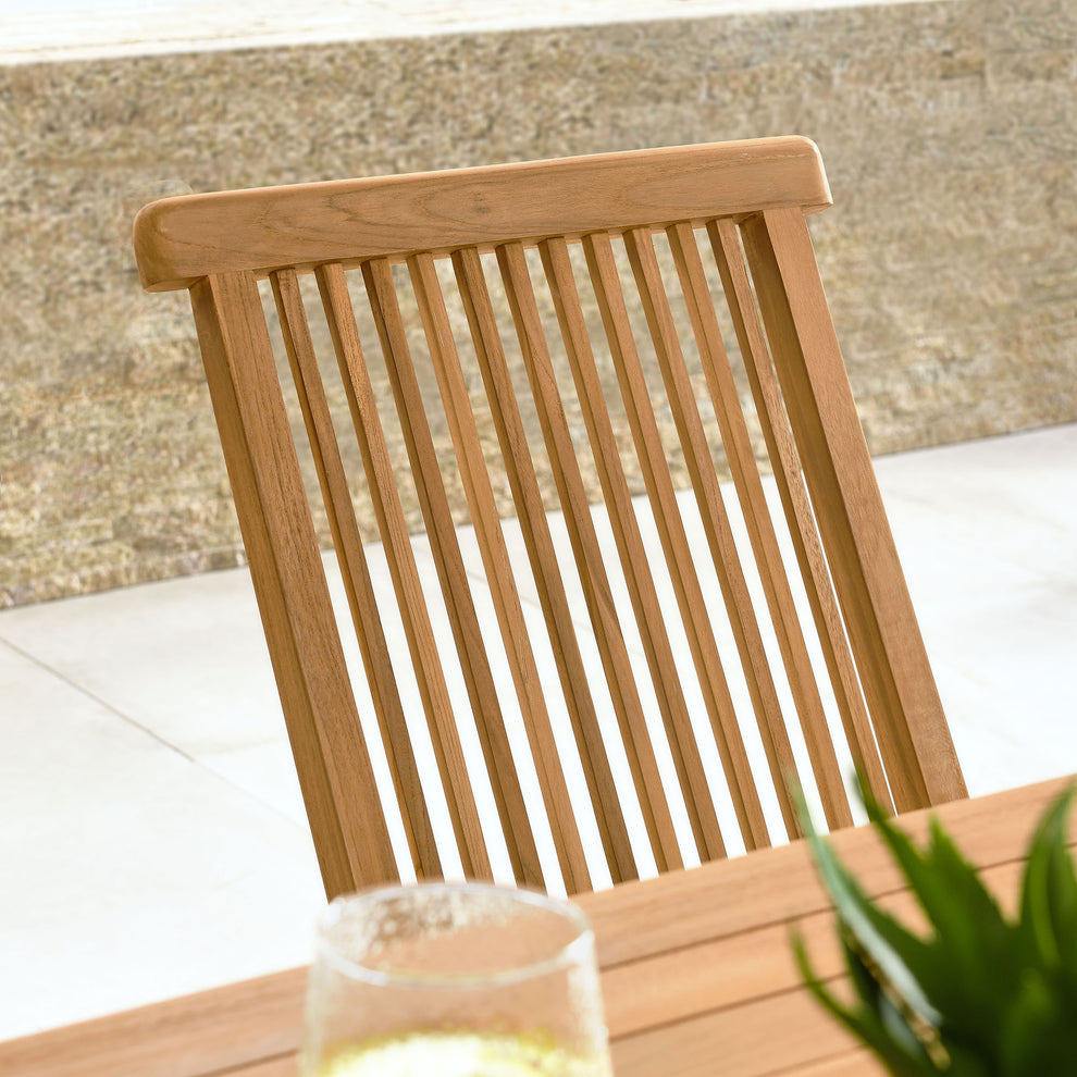 Vienna Outdoor Patio Teak Wood Folding Dining Chairs Set of 4 by Modway | Dining Chairs | Modishstore - 9