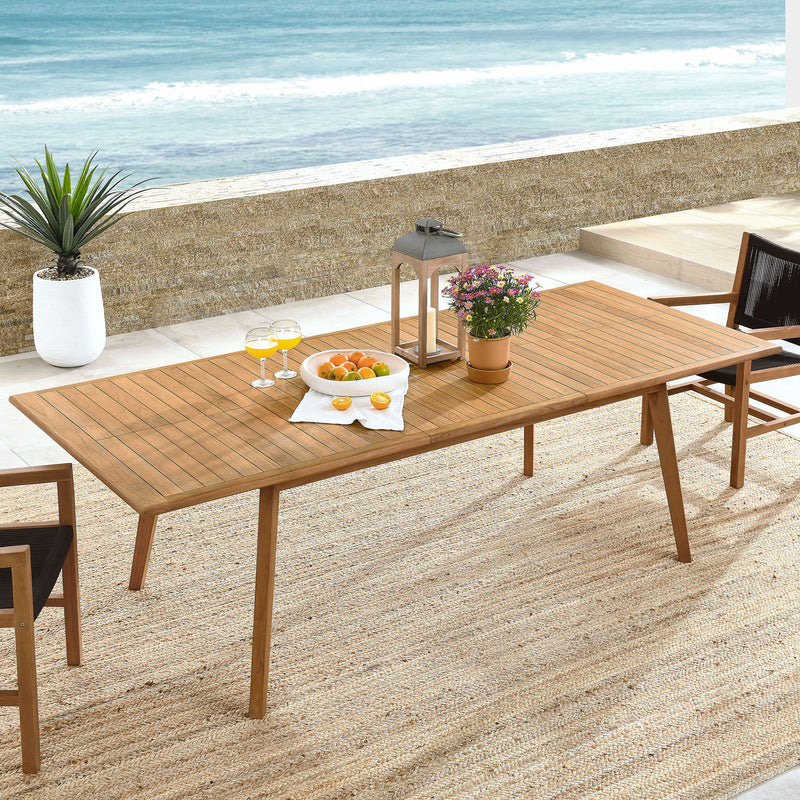 Vienna Outdoor Patio Teak Wood Extendable Dining Table by Modway | Dining Tables | Modishstore - 1