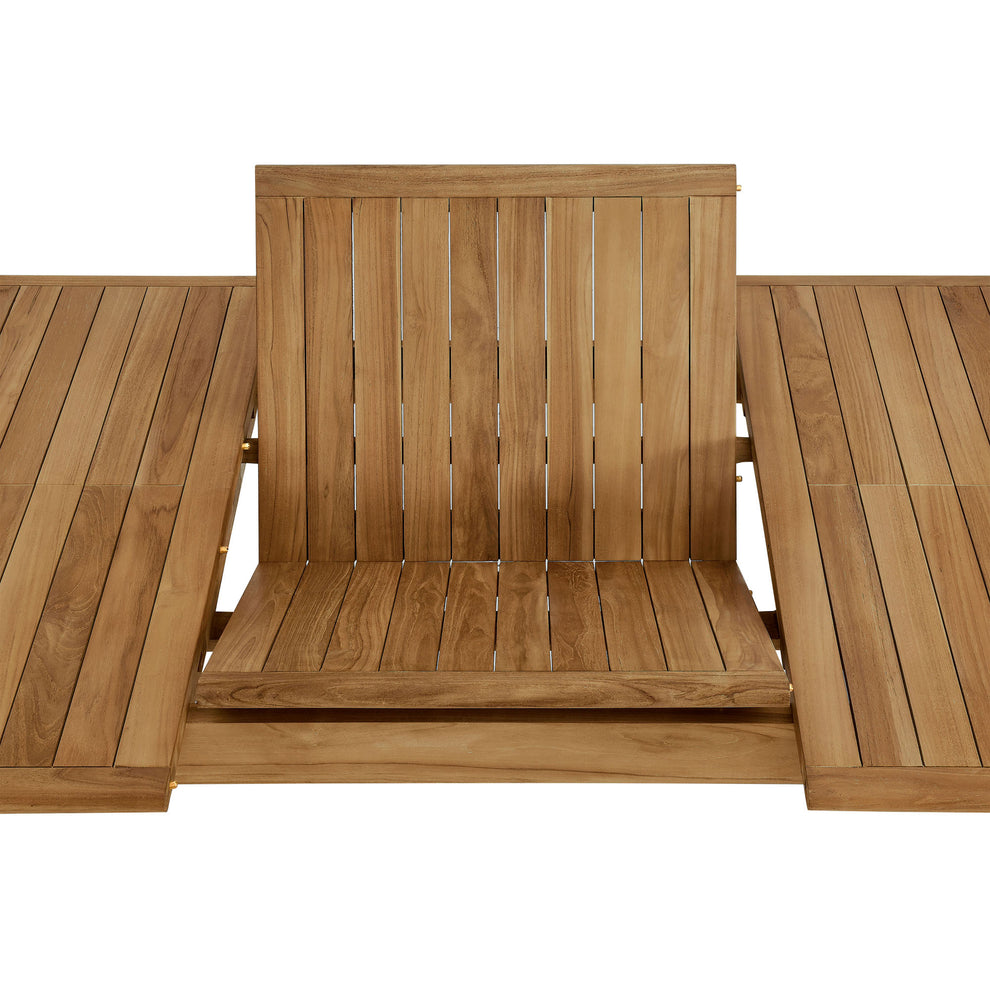 Vienna Outdoor Patio Teak Wood Extendable Dining Table by Modway | Dining Tables | Modishstore - 8