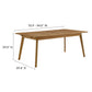 Vienna Outdoor Patio Teak Wood Extendable Dining Table by Modway | Dining Tables | Modishstore - 13