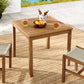 Vienna 34" Square Outdoor Patio Teak Wood Dining Table by Modway | Dining Tables | Modishstore - 1