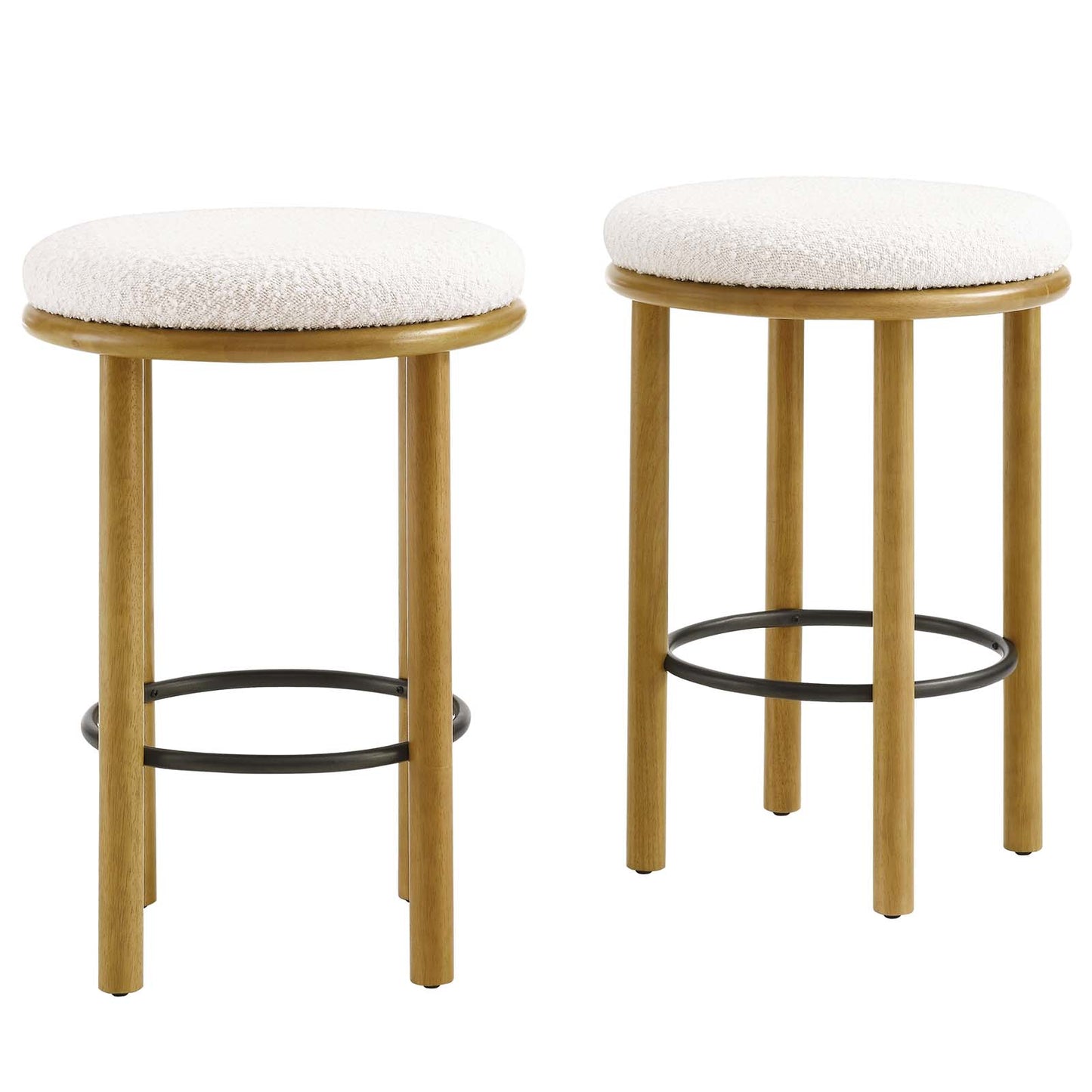 Fable Boucle Fabric Counter Stools - Set of 2 By Modway - EEI-6818 | Bar Stools | Modishstore - 2