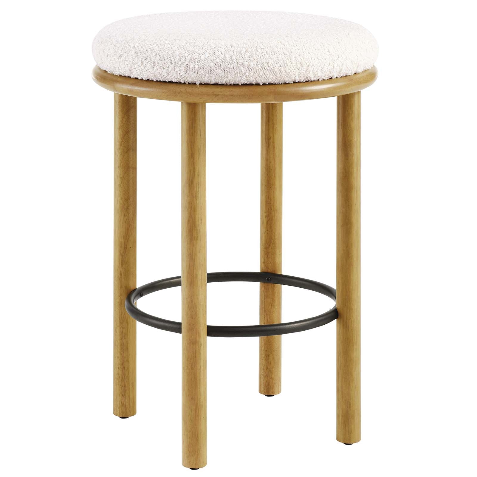 Fable Boucle Fabric Counter Stools - Set of 2 By Modway - EEI-6818 | Bar Stools | Modishstore - 3
