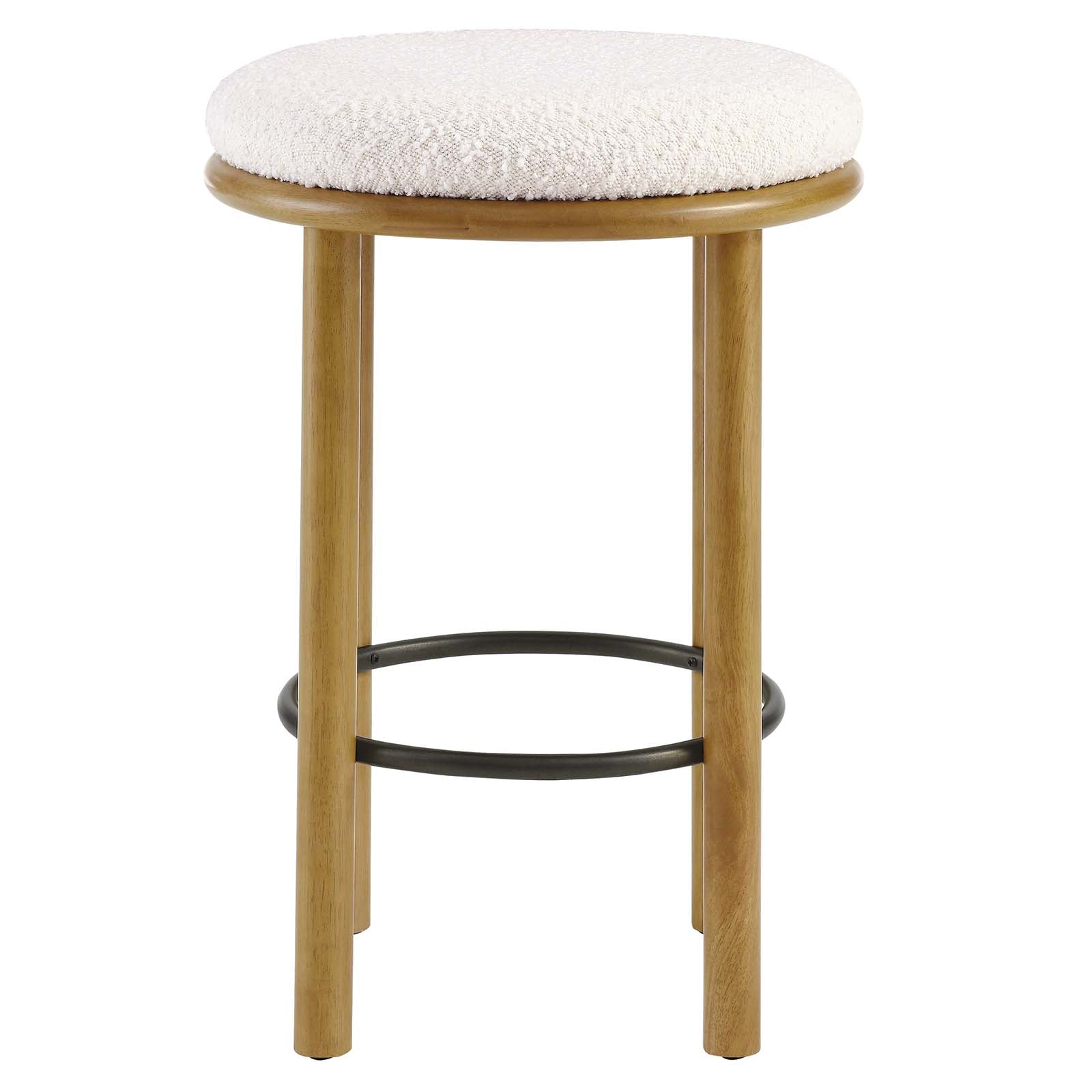Fable Boucle Fabric Counter Stools - Set of 2 By Modway - EEI-6818 | Bar Stools | Modishstore - 4