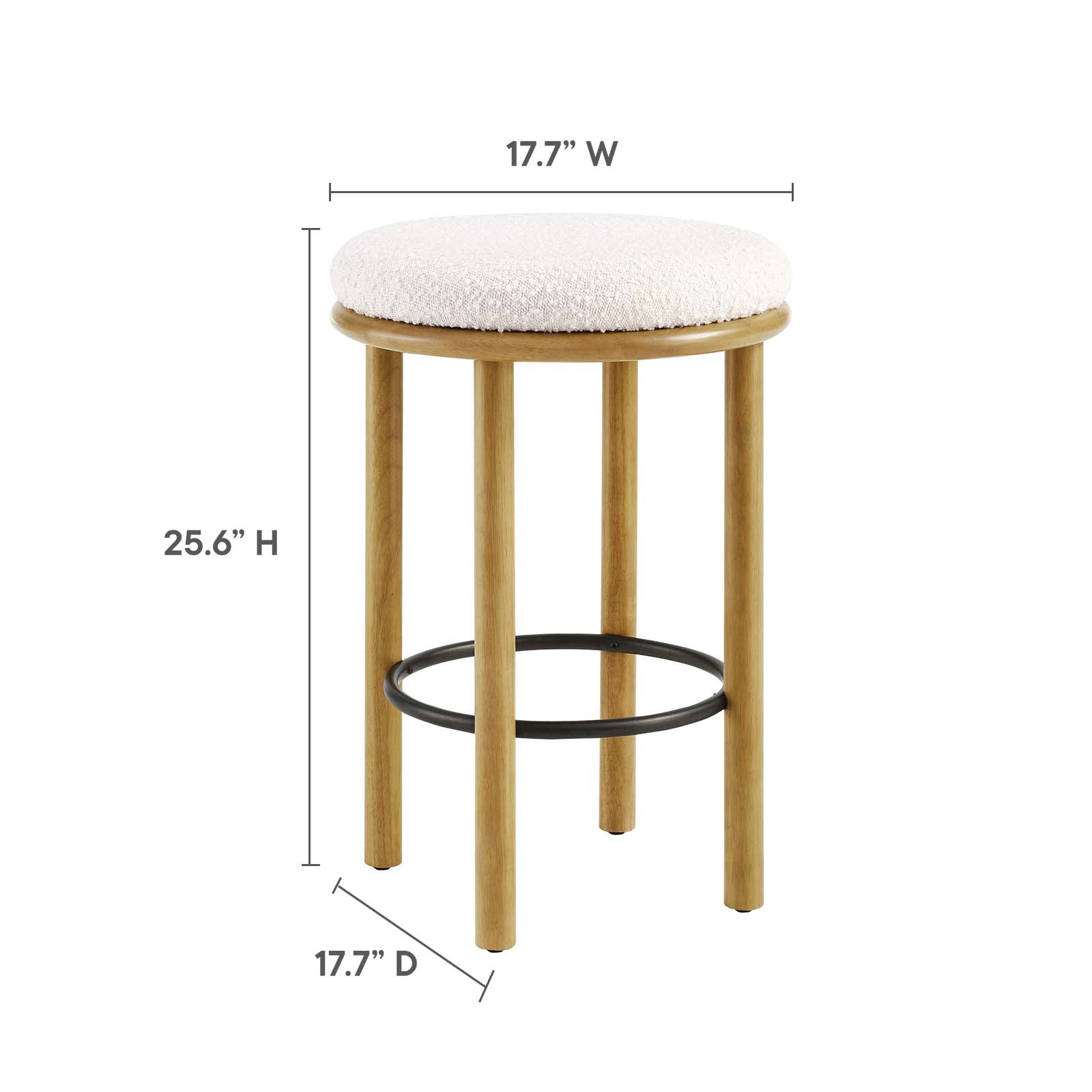 Fable Boucle Fabric Counter Stools - Set of 2 By Modway - EEI-6818 | Bar Stools | Modishstore - 7