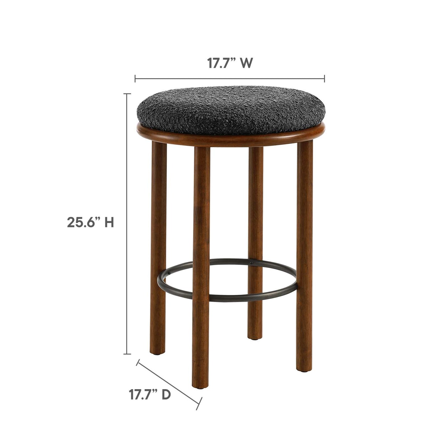 Fable Boucle Fabric Counter Stools - Set of 2 By Modway - EEI-6818 | Bar Stools | Modishstore - 14