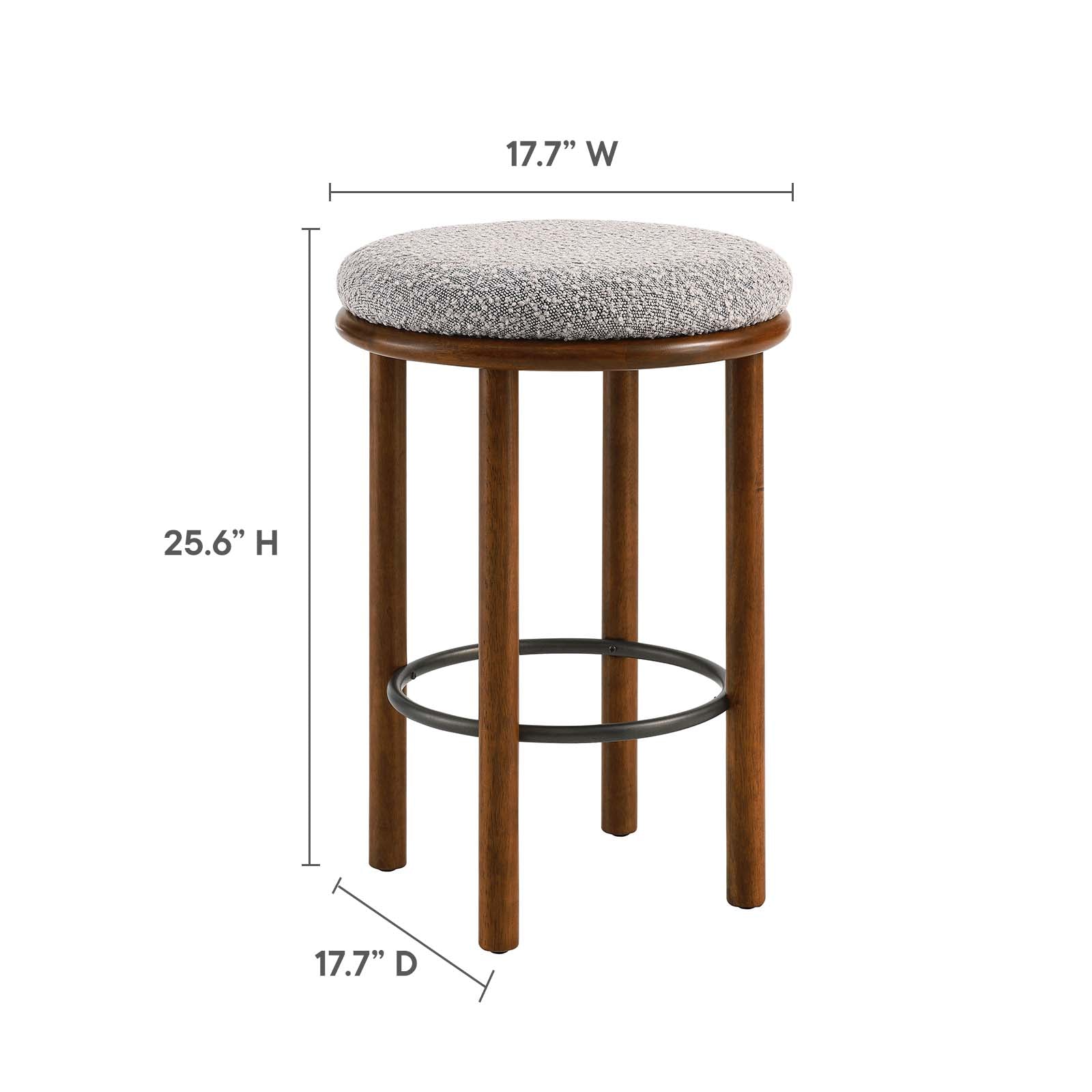Fable Boucle Fabric Counter Stools - Set of 2 By Modway - EEI-6818 | Bar Stools | Modishstore - 30