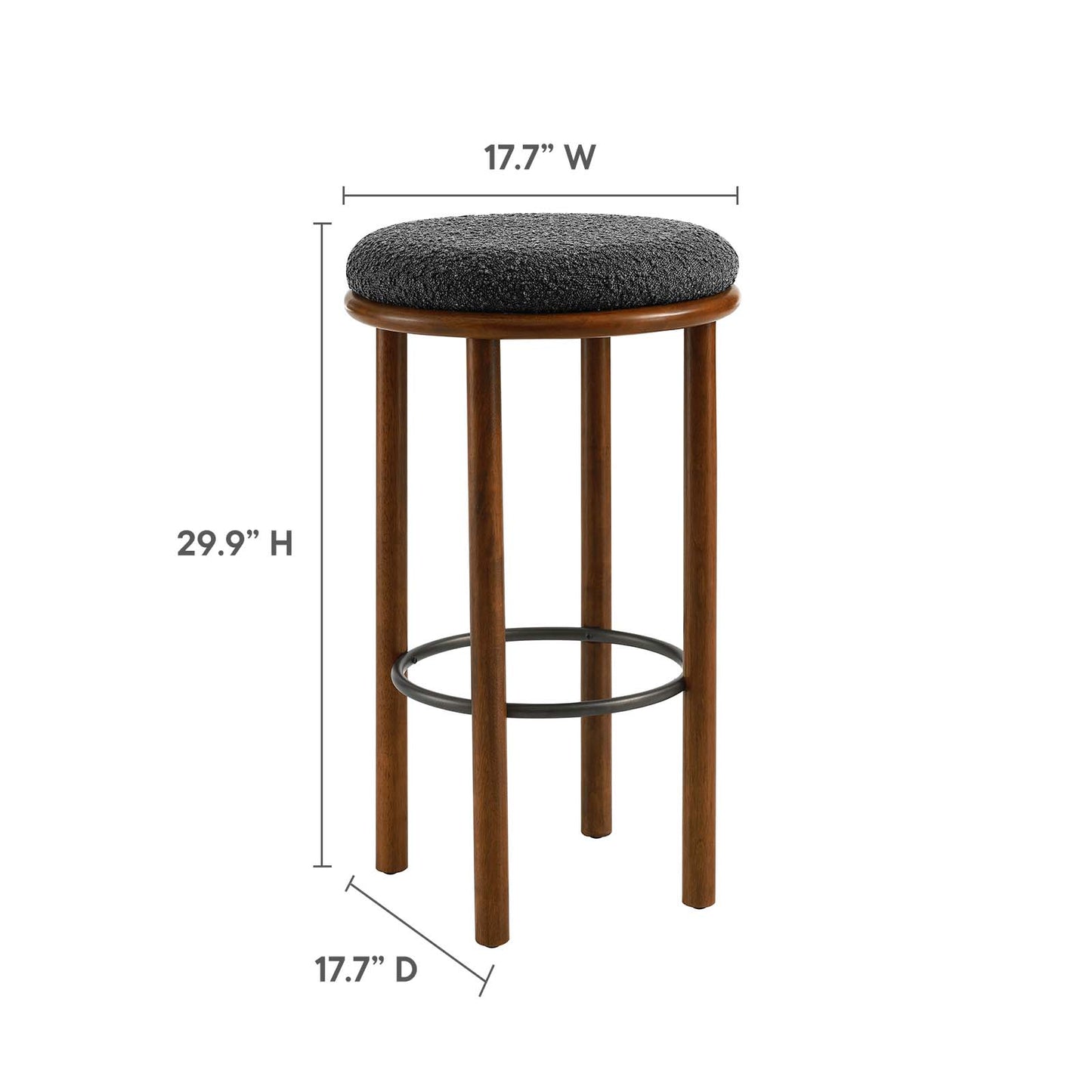 Fable Boucle Fabric Bar Stools - Set of 2 By Modway - EEI-6819 | Bar Stools | Modishstore - 14