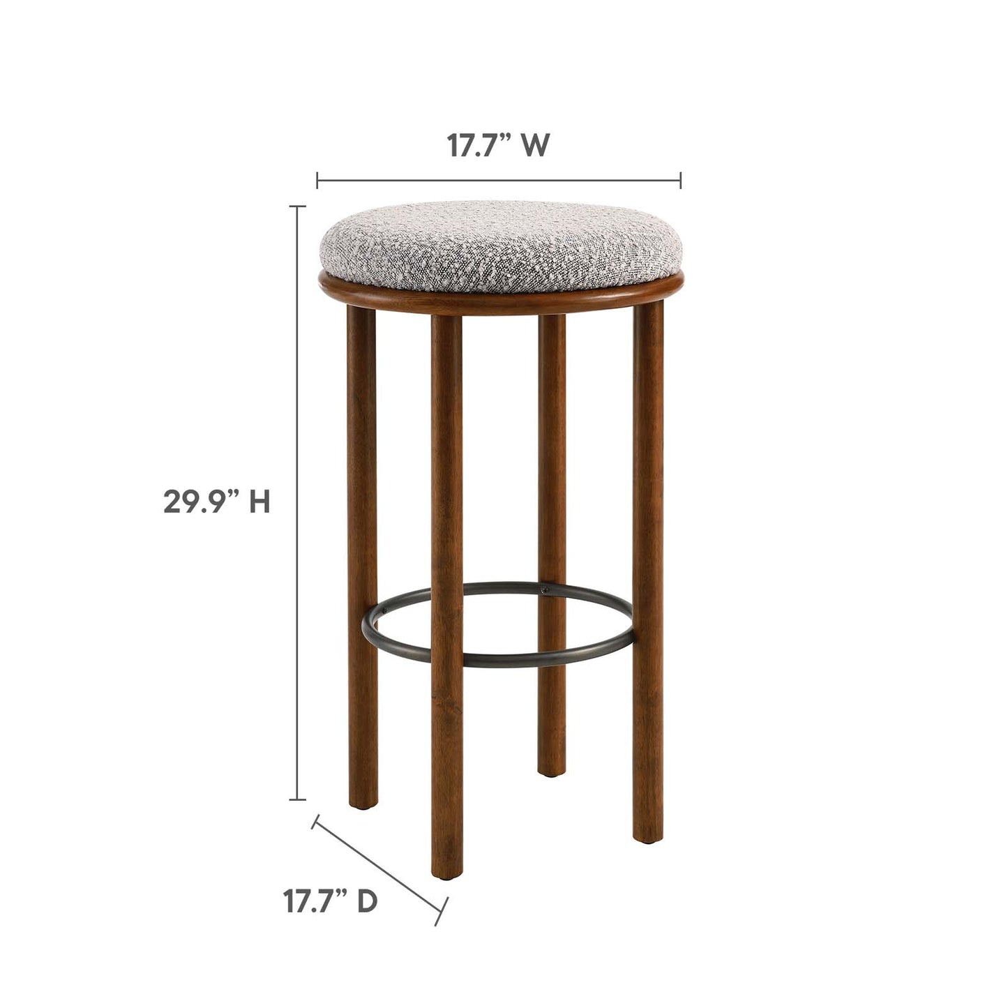 Fable Boucle Fabric Bar Stools - Set of 2 By Modway - EEI-6819 | Bar Stools | Modishstore - 30
