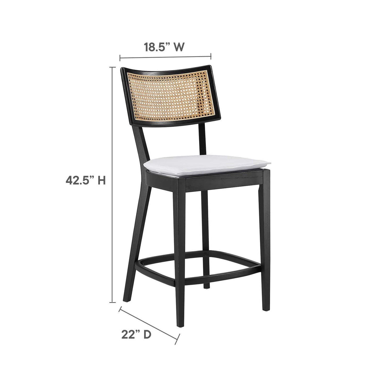 Caledonia Wood Counter Stools - Set of 2 By Modway - EEI-6821 | Bar Stools | Modishstore - 18