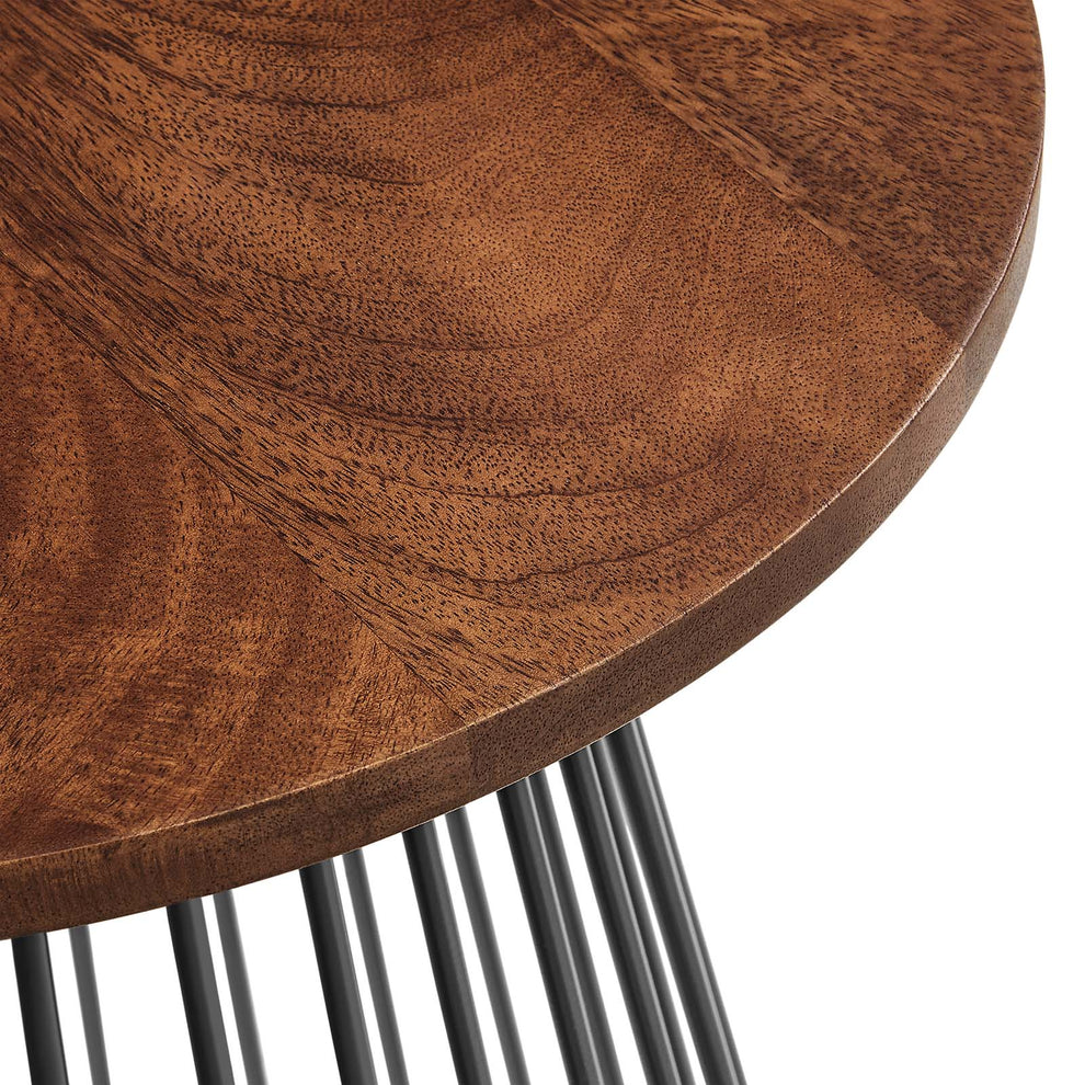 Valeo Round Wood and Metal Side Table By Modway - EEI-6831 | Side Tables | Modishstore - 5