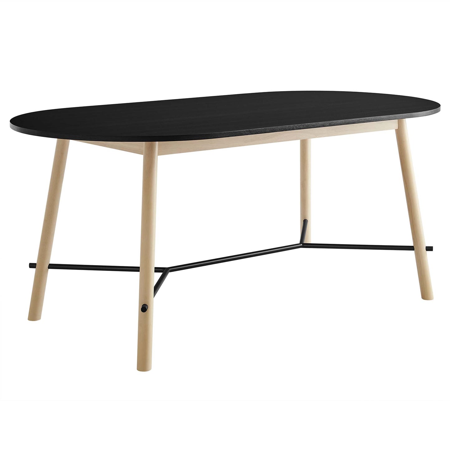 Modway Infuse 71" Wood Dining table Modern Oval Natural