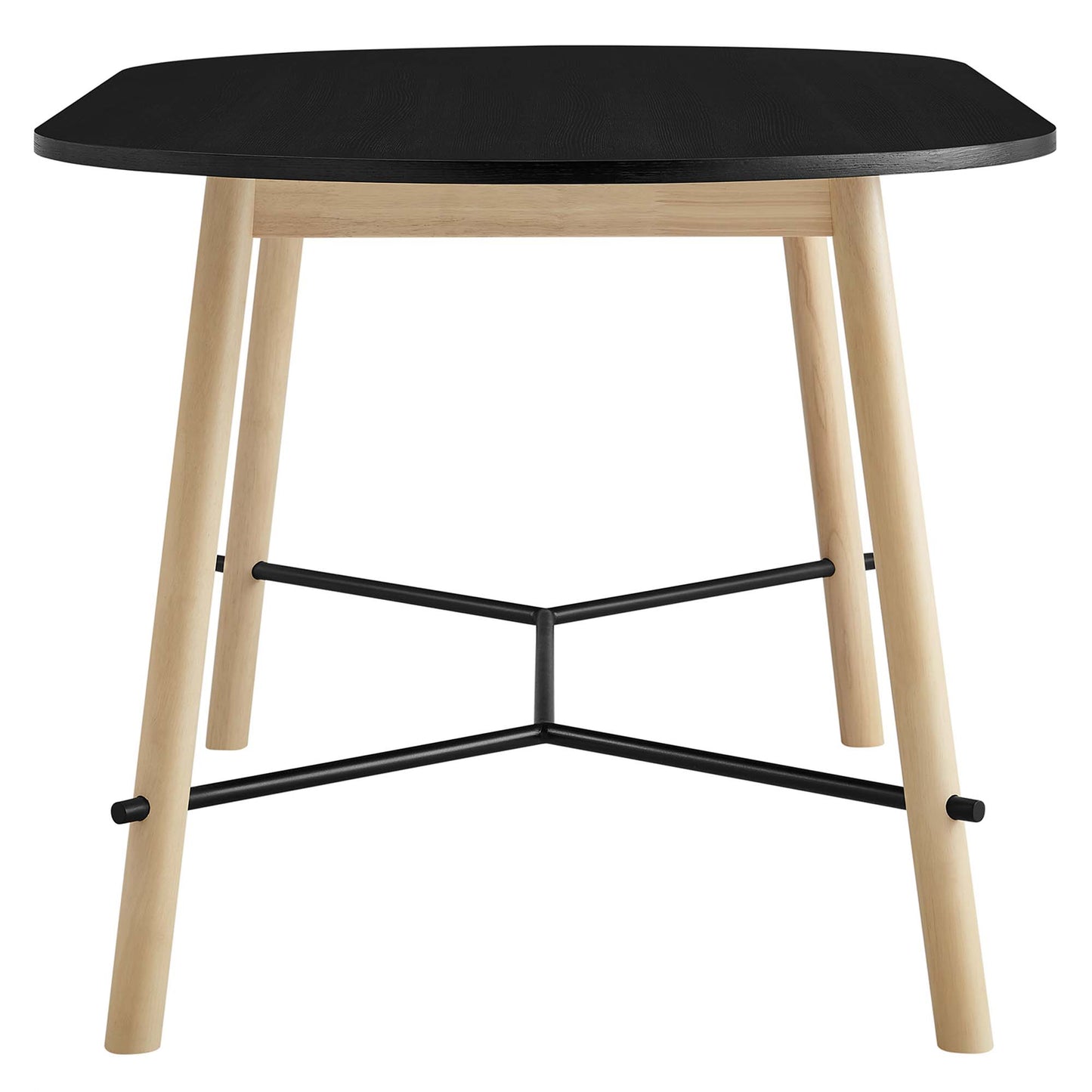 Modway Infuse 71" Wood Dining table Modern Oval Natural