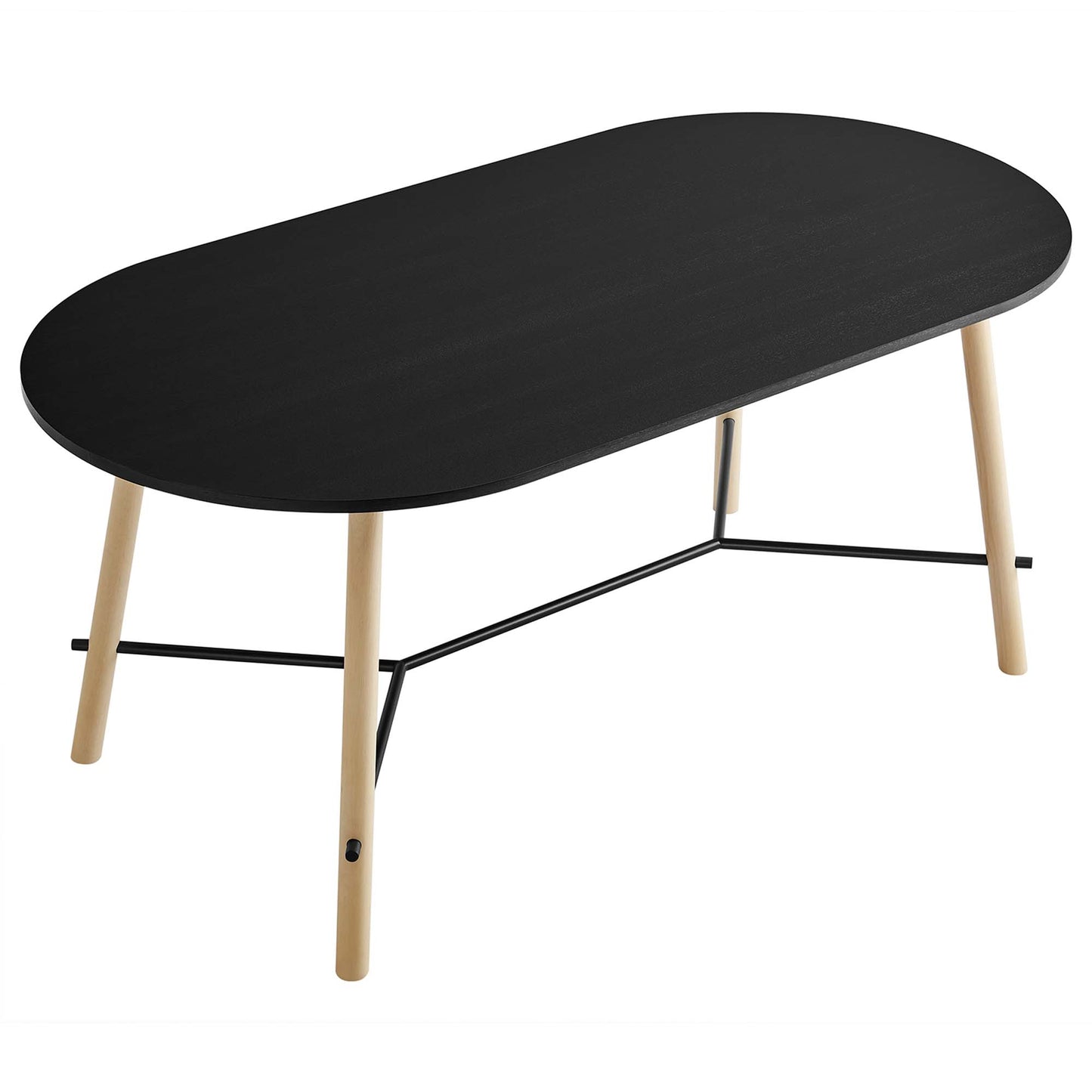 Modway Infuse 71" Wood Dining table Modern Oval Natural