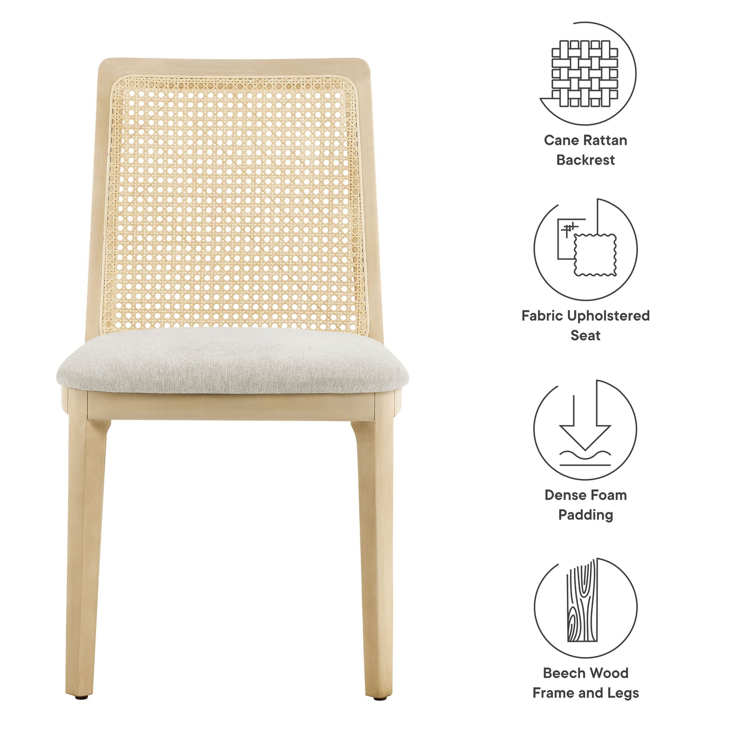 Monarch Wood and Rattan Dining Side Chair by Modway | Dining Chairs | Modishstore - 8