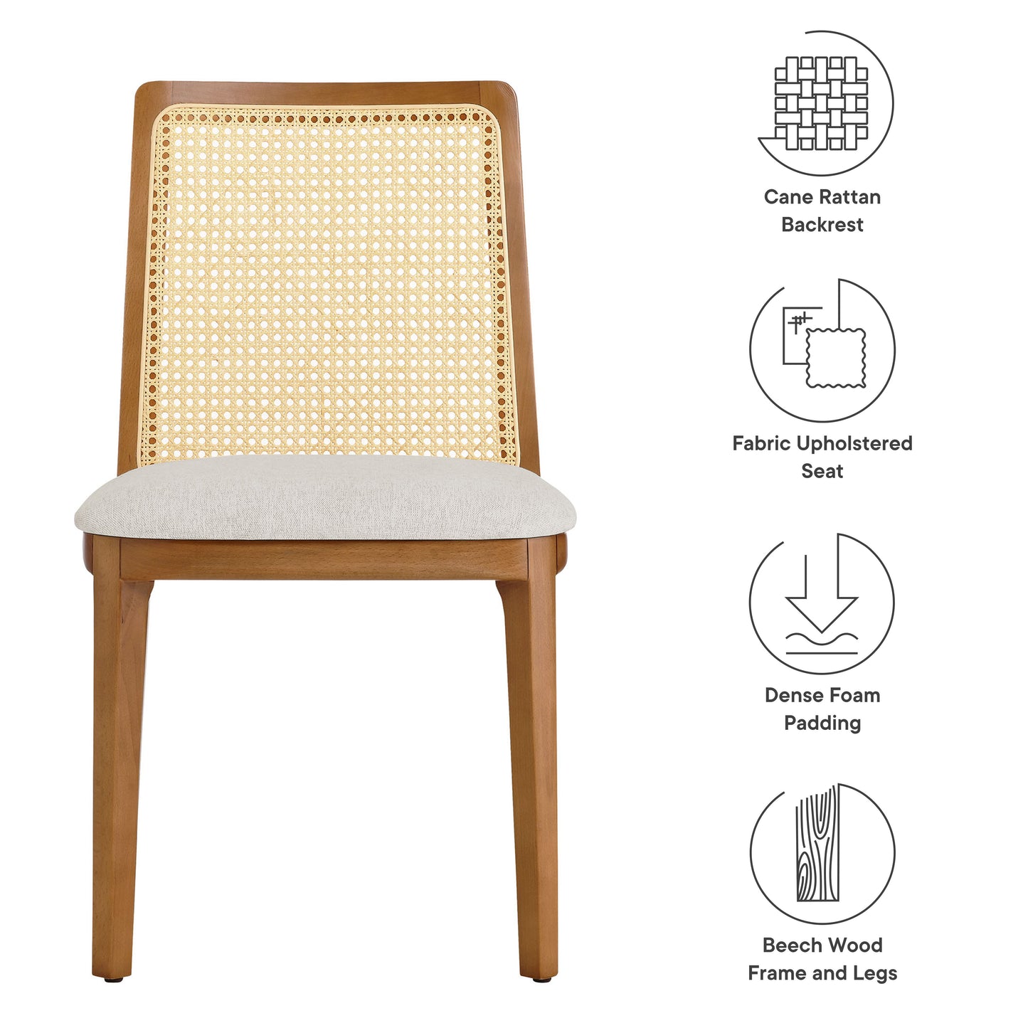 Monarch Wood and Rattan Dining Side Chair by Modway | Dining Chairs | Modishstore - 44