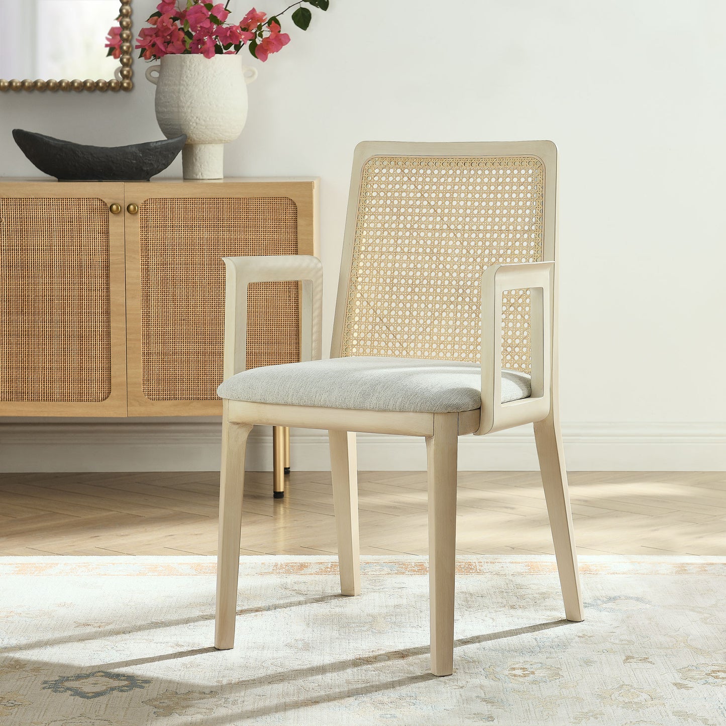 Monarch Wood and Rattan Dining Armchair by Modway | Armchairs | Modishstore - 1