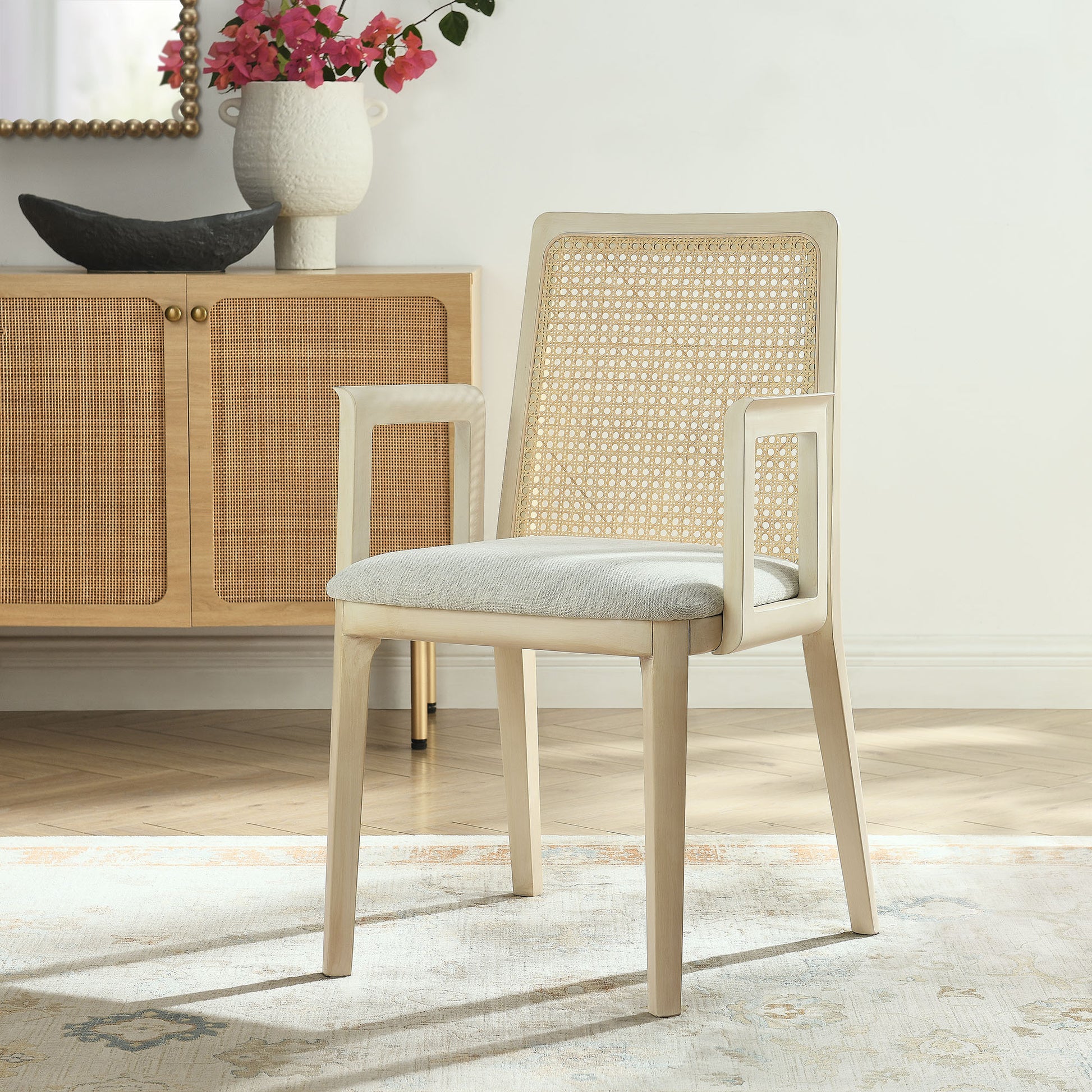 Monarch Wood and Rattan Dining Armchair by Modway | Armchairs | Modishstore - 1