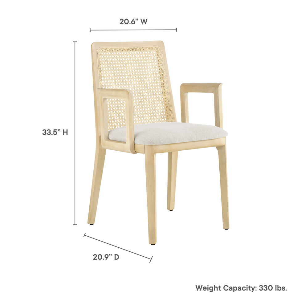 Monarch Wood and Rattan Dining Armchair by Modway | Armchairs | Modishstore - 9