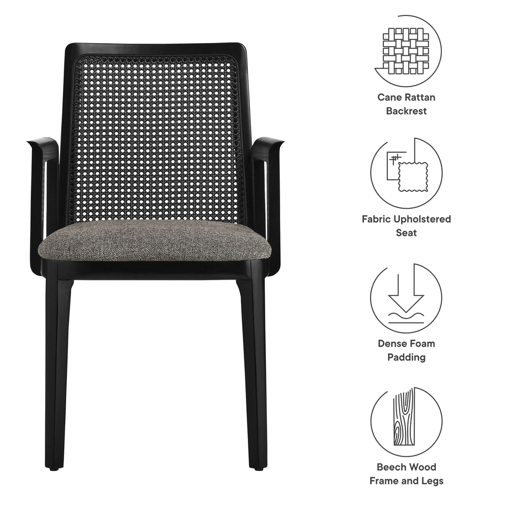 Monarch Wood and Rattan Dining Armchair by Modway | Armchairs | Modishstore - 17