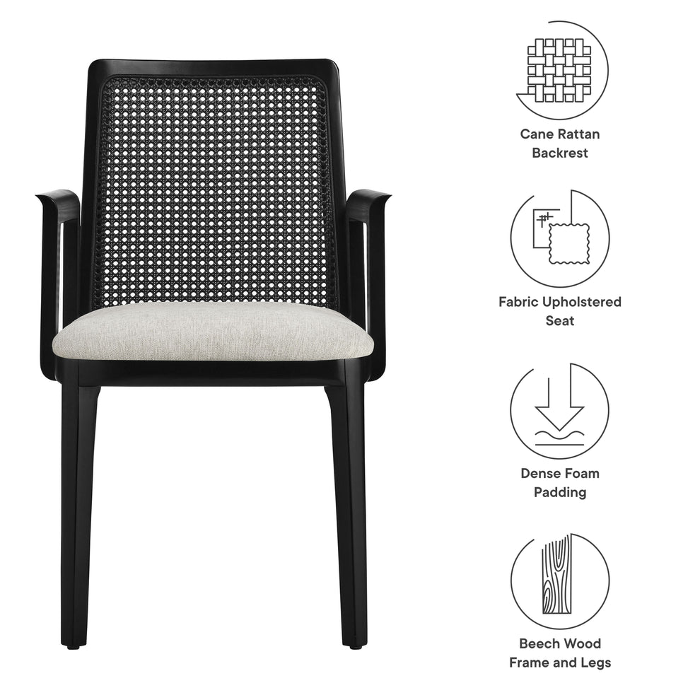 Monarch Wood and Rattan Dining Armchair by Modway | Armchairs | Modishstore - 26