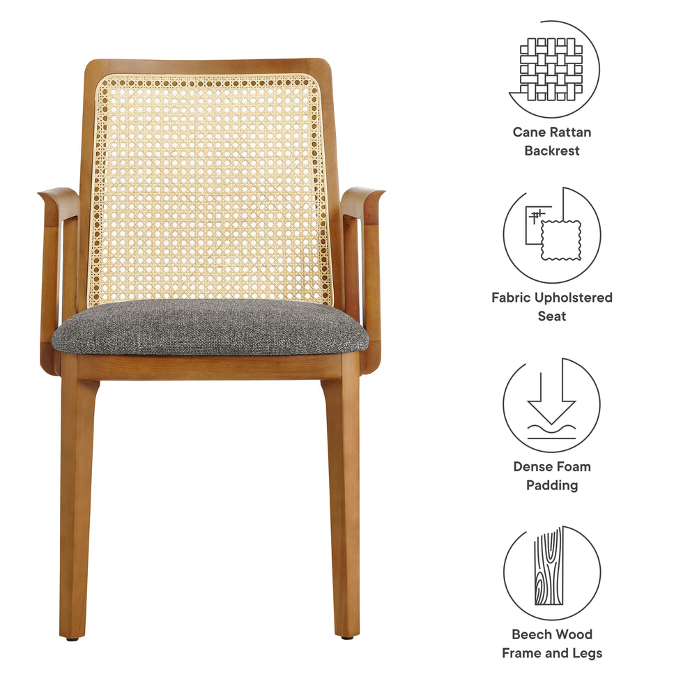 Monarch Wood and Rattan Dining Armchair by Modway | Armchairs | Modishstore - 35