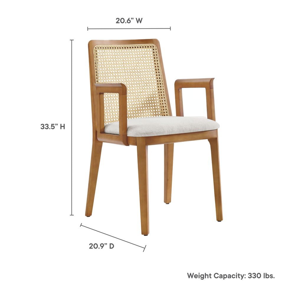 Monarch Wood and Rattan Dining Armchair by Modway | Armchairs | Modishstore - 45