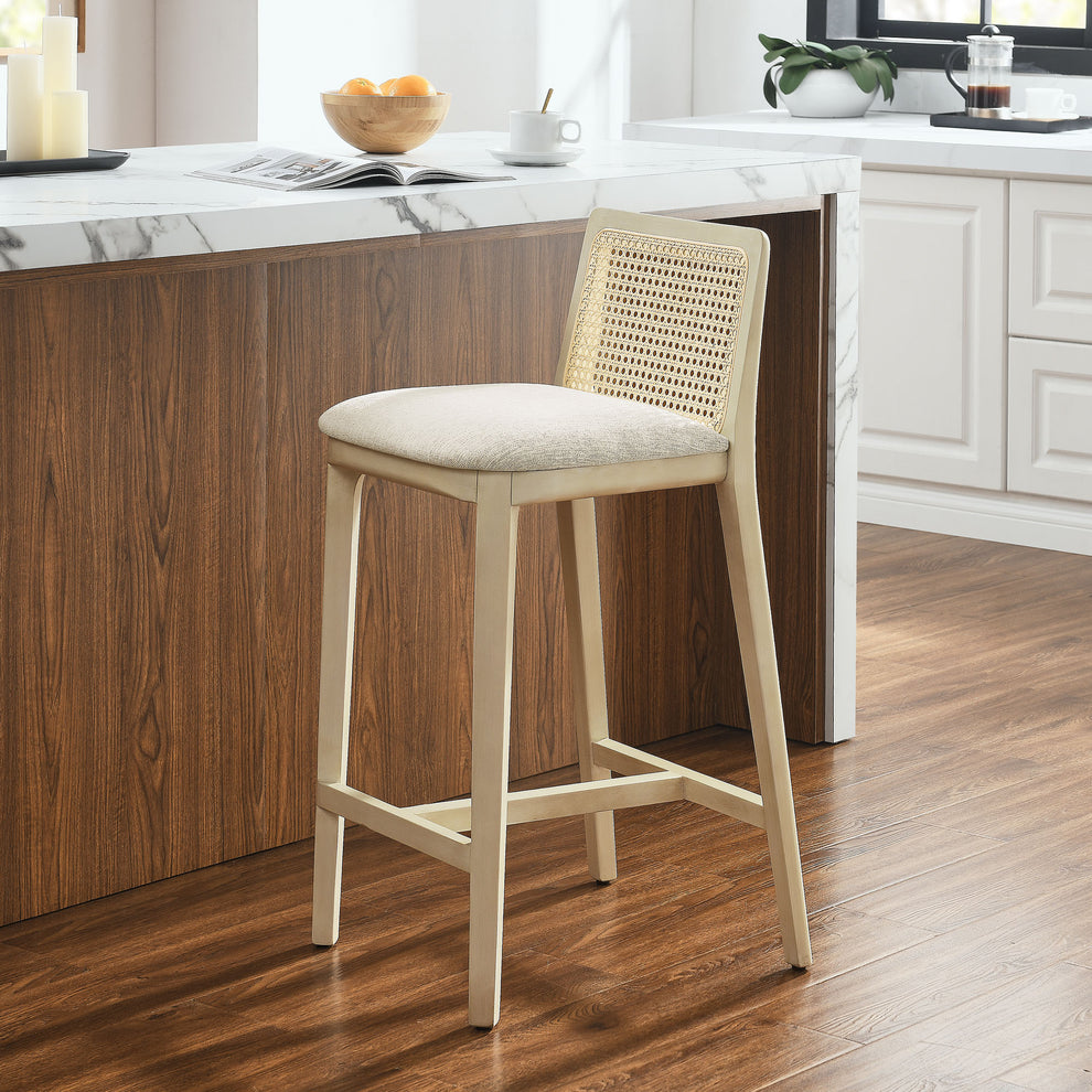 Monarch Wood and Rattan Counter Stool by Modway | Counter Stools | Modishstore - 1
