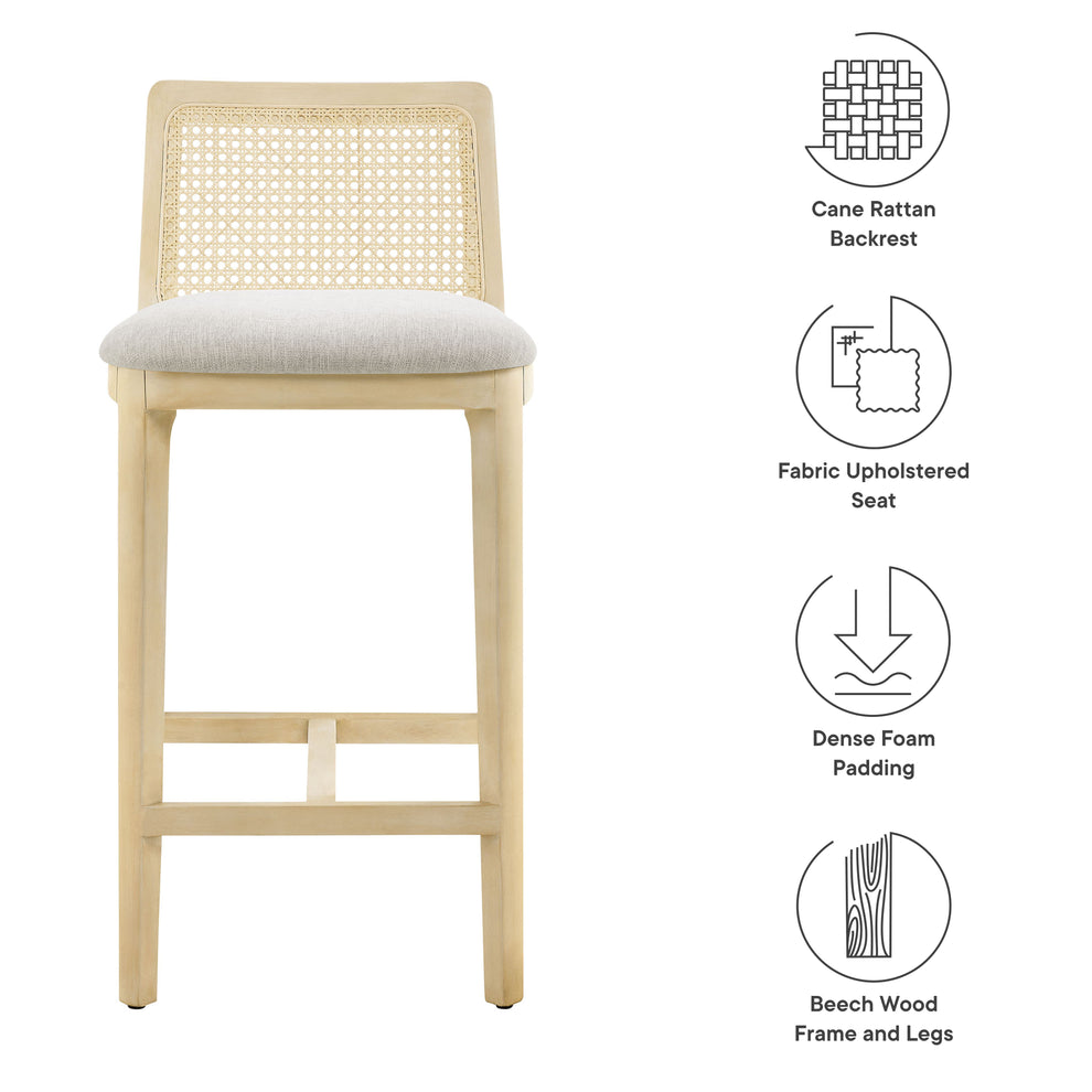 Monarch Wood and Rattan Counter Stool by Modway | Counter Stools | Modishstore - 8