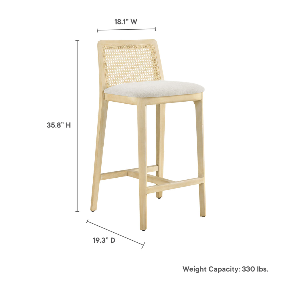 Monarch Wood and Rattan Counter Stool by Modway | Counter Stools | Modishstore - 9