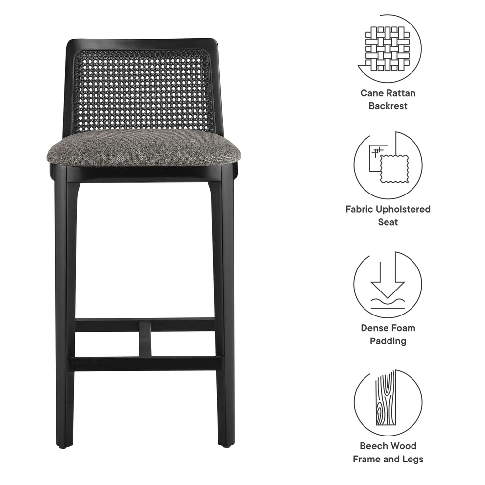 Monarch Wood and Rattan Counter Stool by Modway | Counter Stools | Modishstore - 17