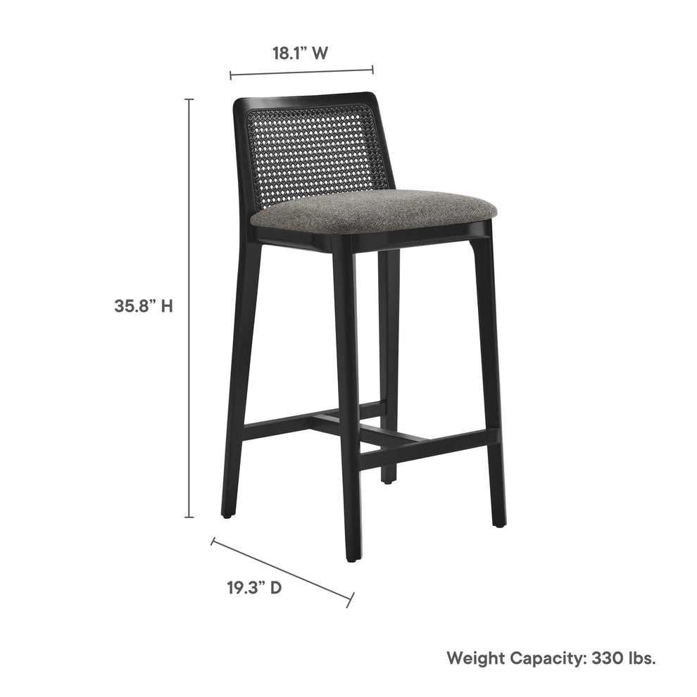 Monarch Wood and Rattan Counter Stool by Modway | Counter Stools | Modishstore - 18