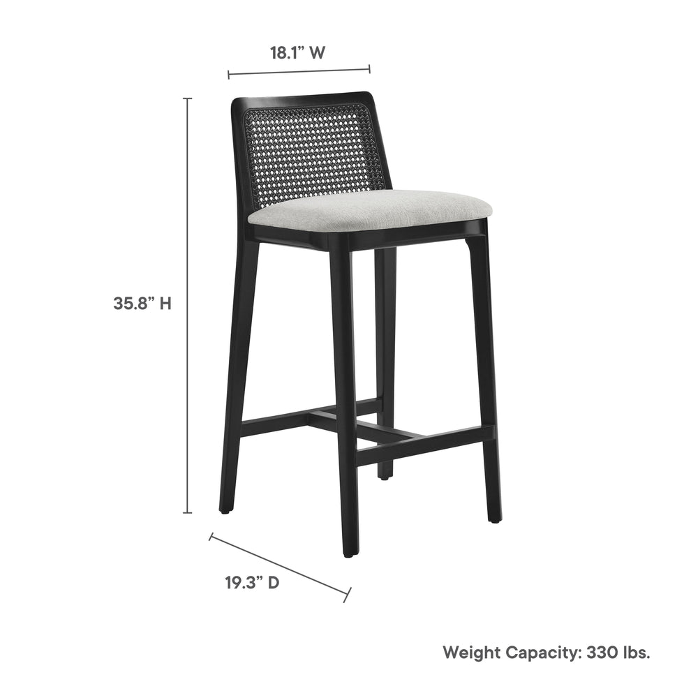 Monarch Wood and Rattan Counter Stool by Modway | Counter Stools | Modishstore - 27