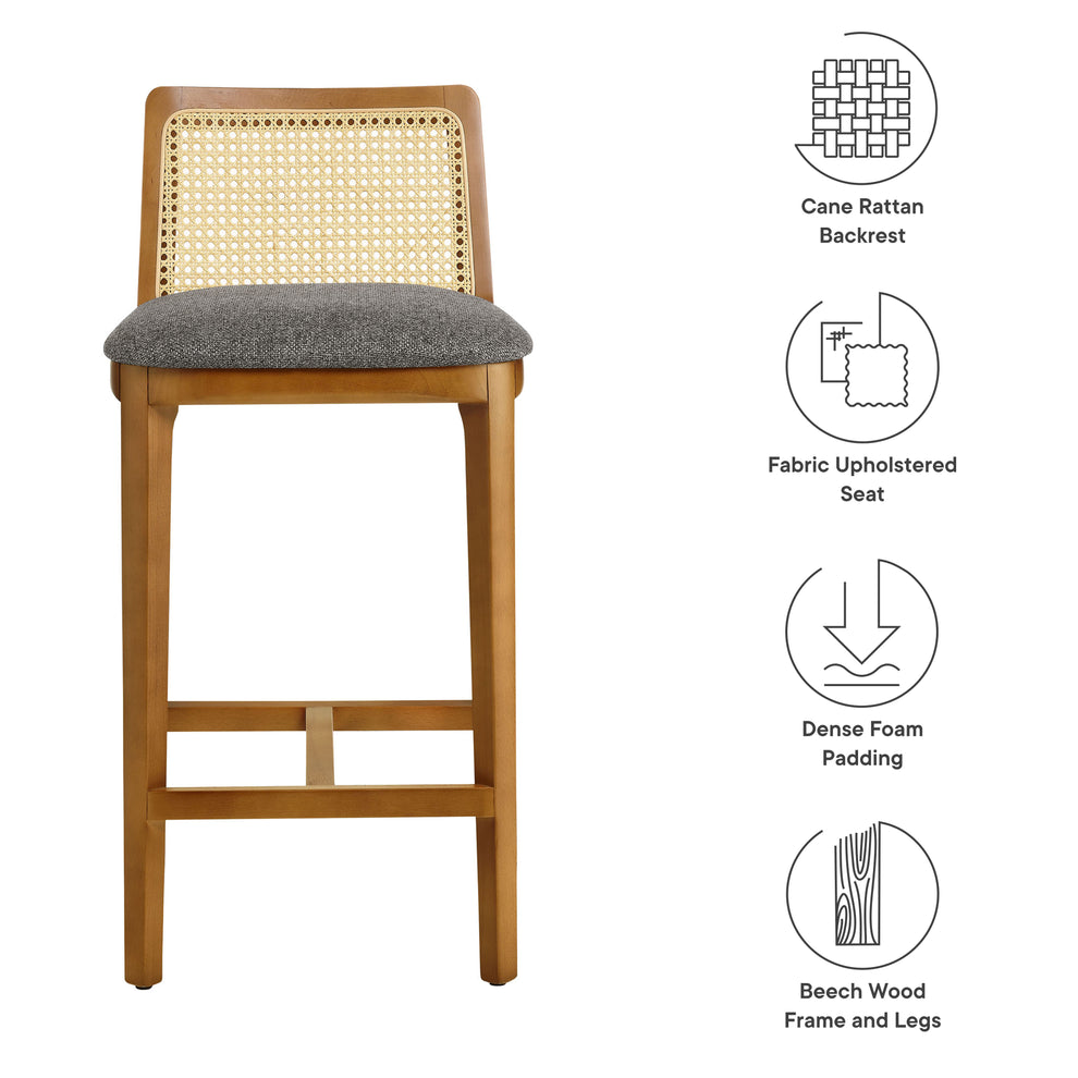 Monarch Wood and Rattan Counter Stool by Modway | Counter Stools | Modishstore - 35