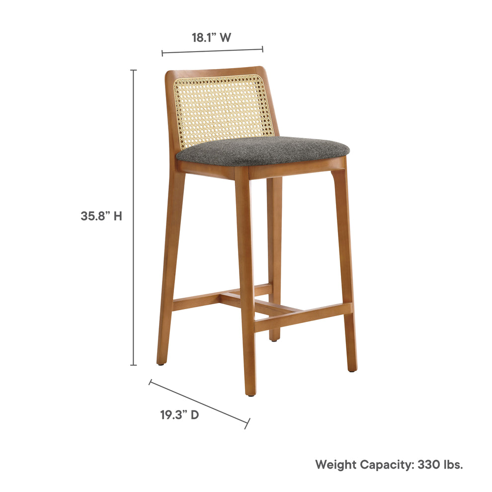 Monarch Wood and Rattan Counter Stool by Modway | Counter Stools | Modishstore - 36